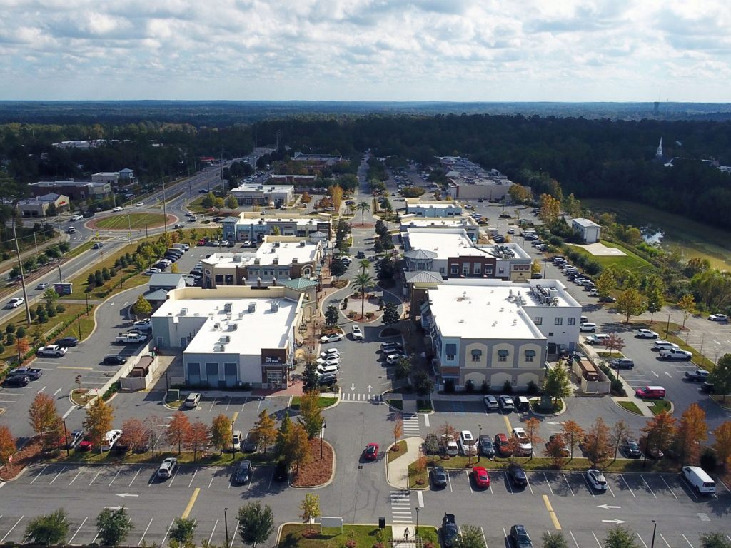 Aerial view of Bannerman Commons